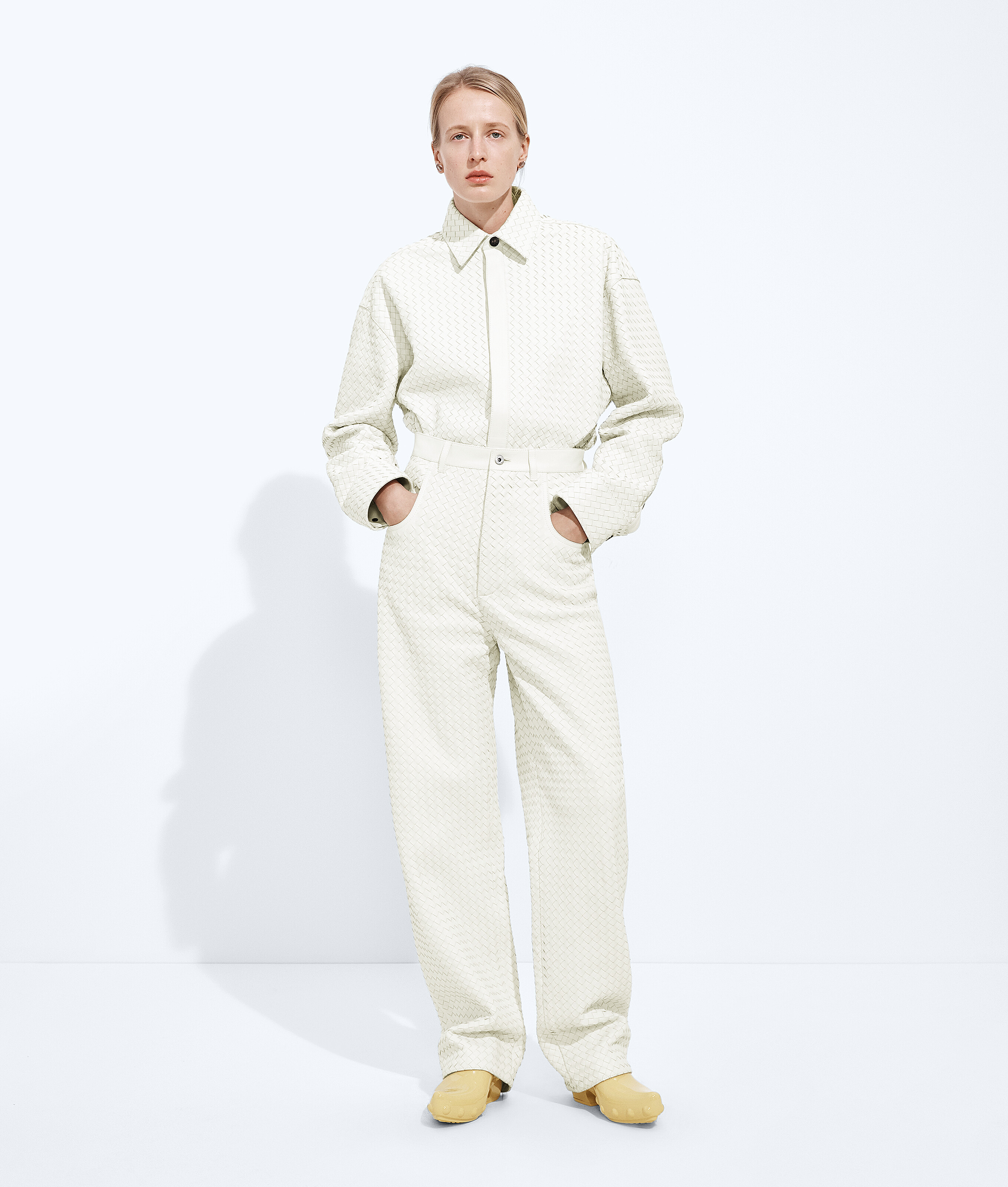 Small Intrecciato Leather Pants