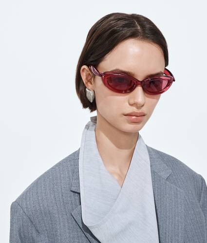 Sardine Oval Sunglasses in Burgundy/violet Bottega Veneta United Kingdom EN - Image 2