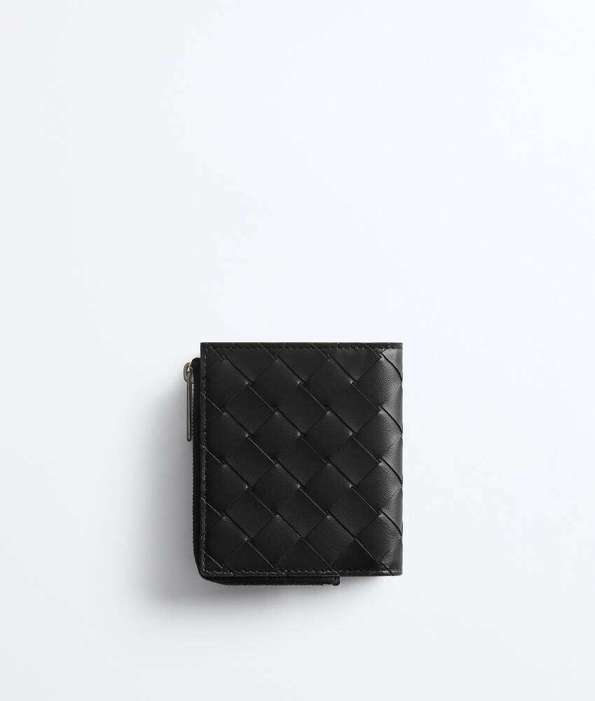 Men's Intrecciato Small Bi-Fold Wallet in Black/shamrock Bottega Veneta Hong Kong SAR China EN - Image 3