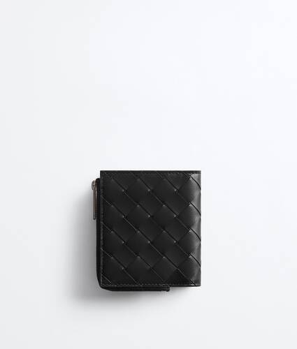 Men's Intrecciato Small Bi-Fold Wallet in Black/shamrock Bottega Veneta Hong Kong SAR China EN - Image 3