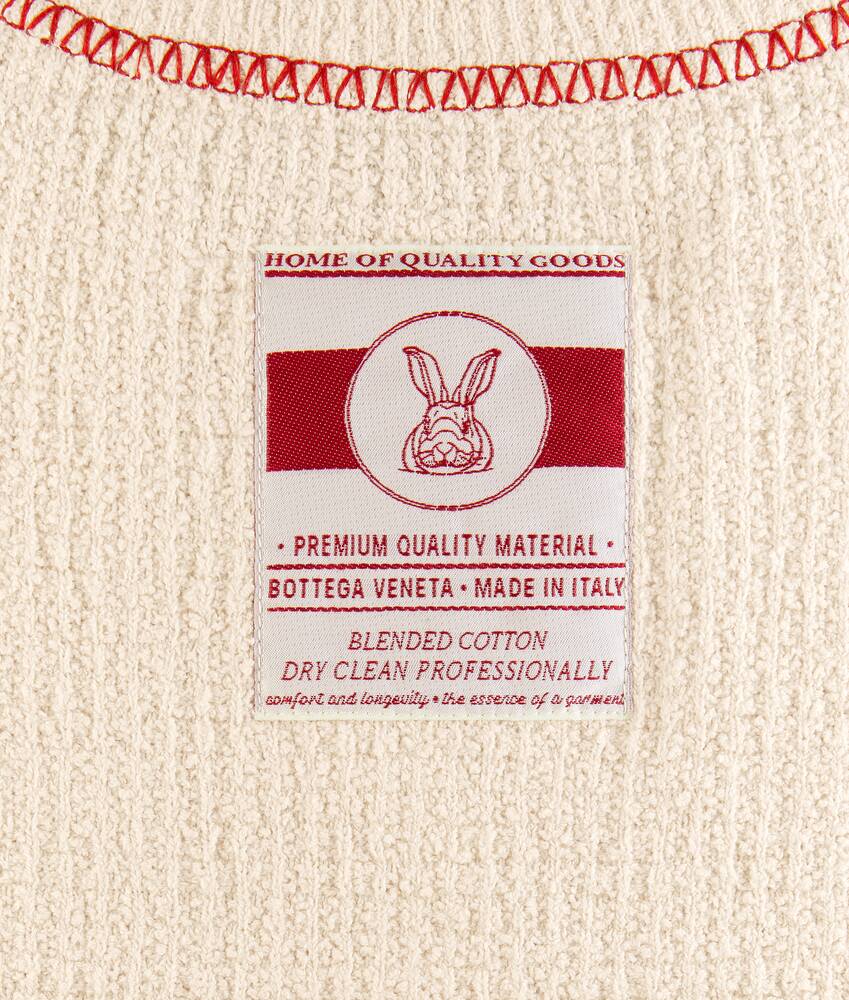 Baumwoll-T-Shirt mit Wabenmuster f&uuml;r Damen in Chalk Bottega Veneta Deutschland DE - Image 6