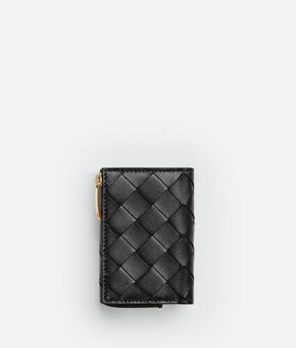 Small Intrecciato Tri-Fold Zip Wallet