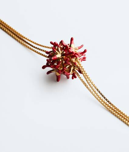 Women's Sea Coral Pendant Necklace in Cardinal Bottega Veneta Germany EN - Image 3