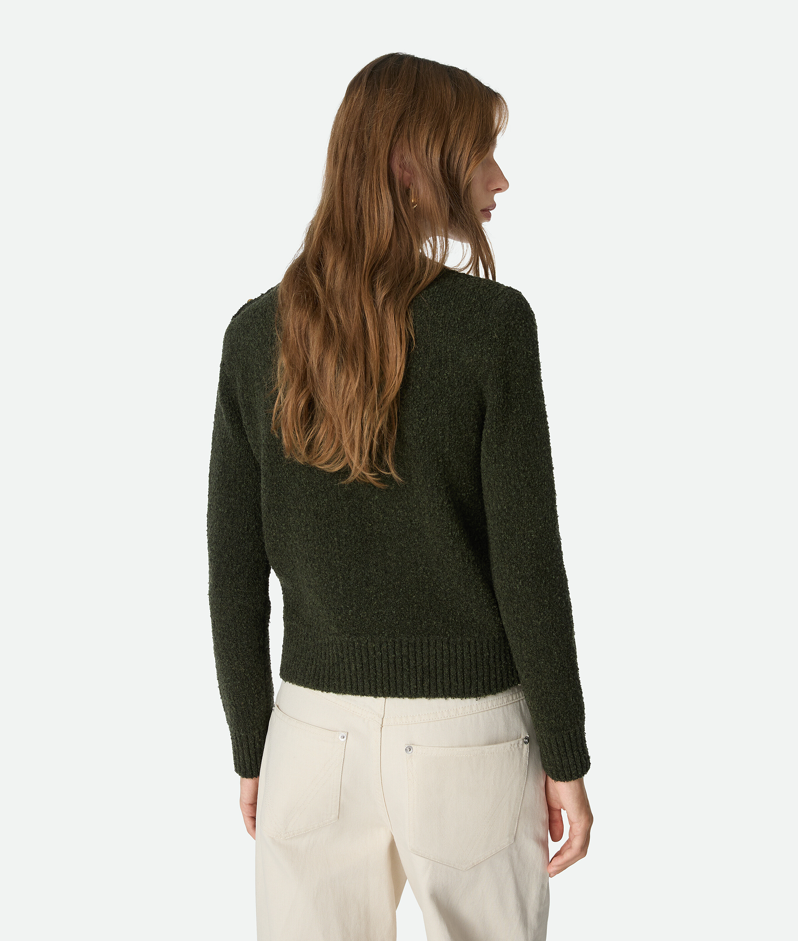 Bottega Veneta Wool Bouclé Jumper In Black