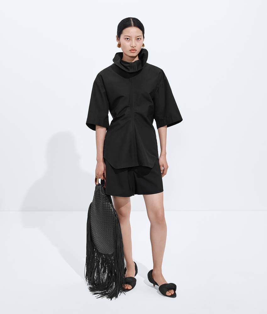Women's Compact Cotton Toile Top in Double black Bottega Veneta United States EN - Image 5