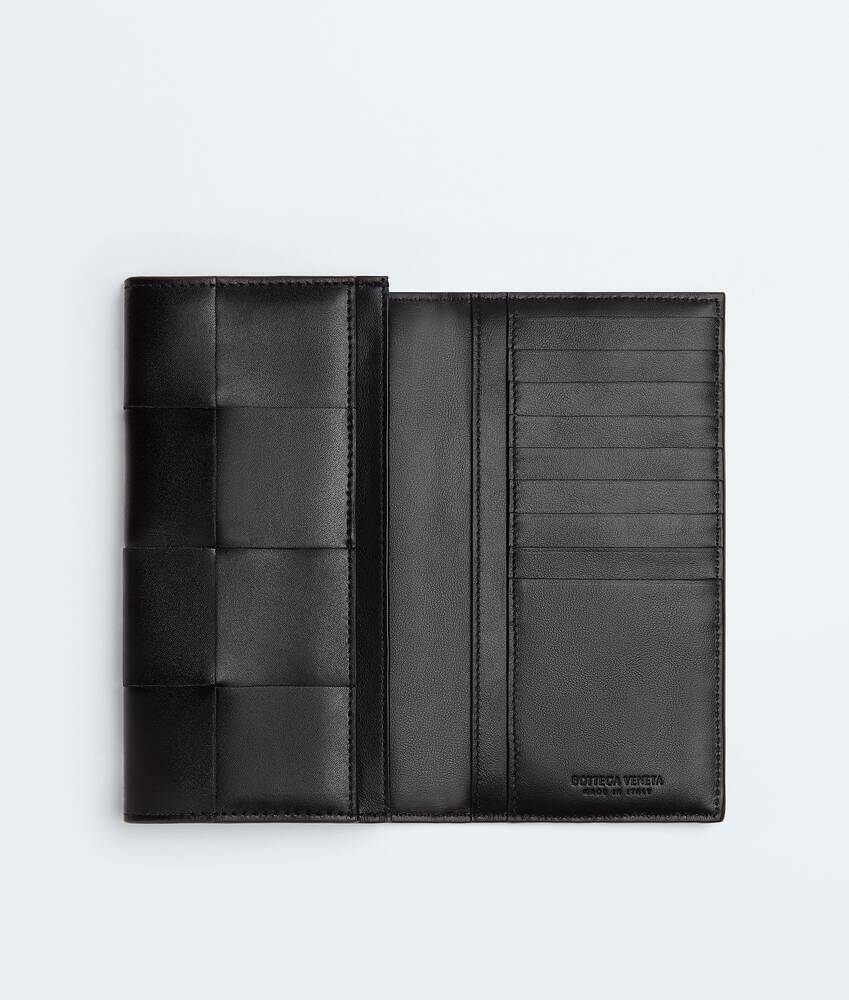 Men's Long Cassette Wallet in Black Bottega Veneta France EN - Image 2