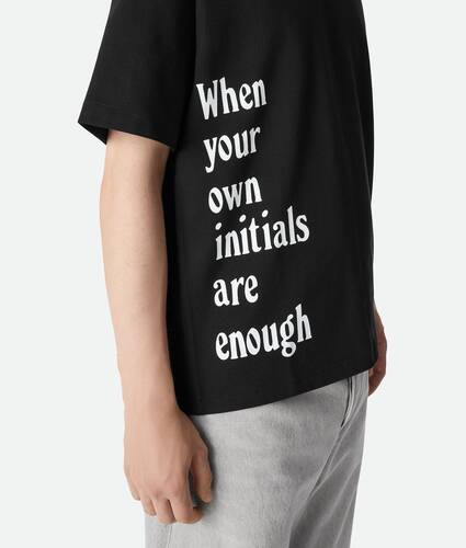 Camiseta em jersey de algodão estampado