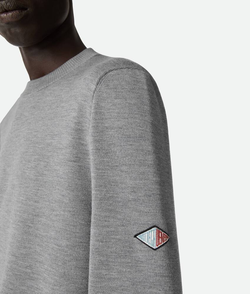 Pullover aus kompakter Wolle f&uuml;r Herren in Cement Bottega Veneta &Ouml;sterreich DE - Image 4