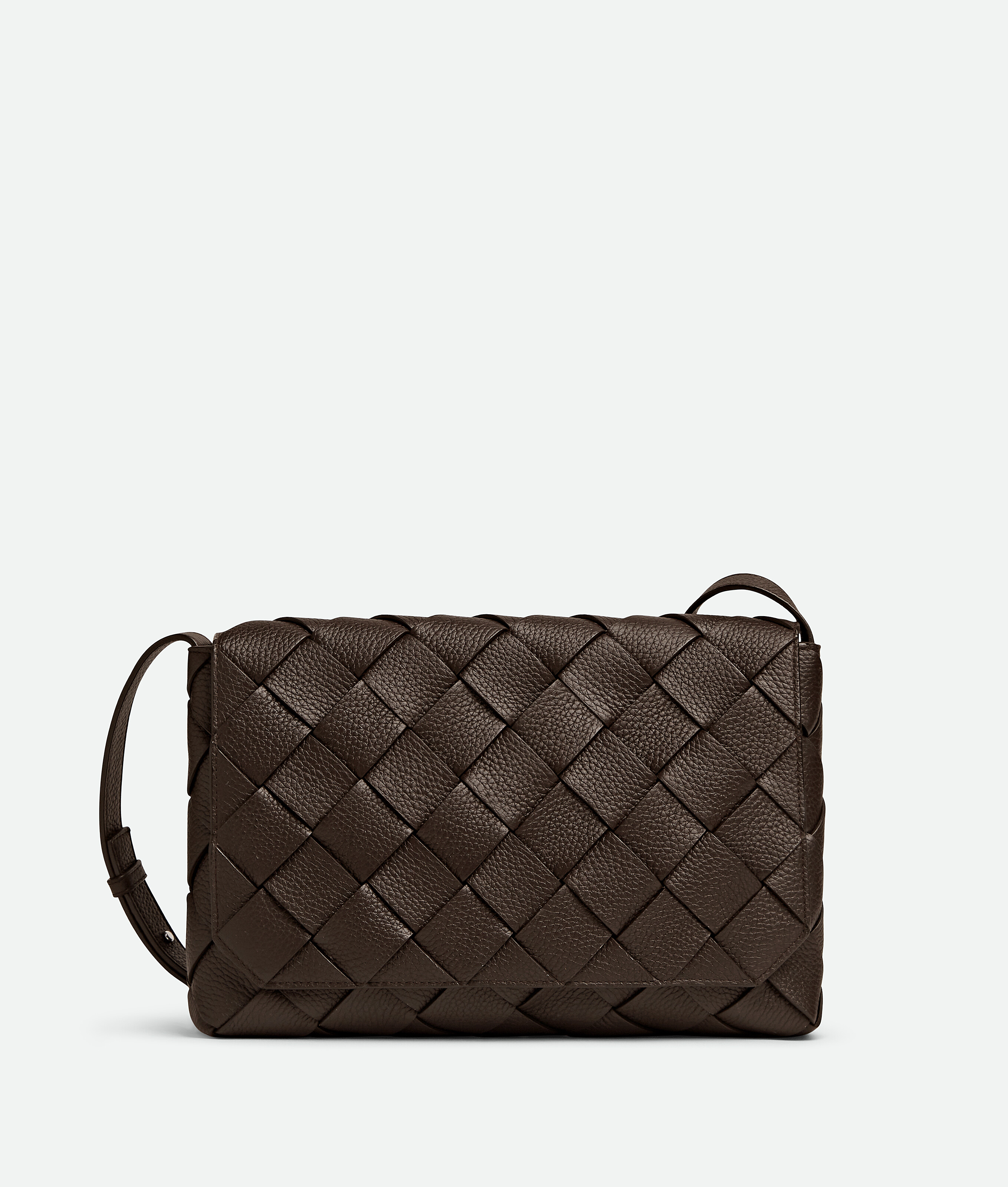 Bottega Veneta Men Intreccio Taurillon Bag In Brown