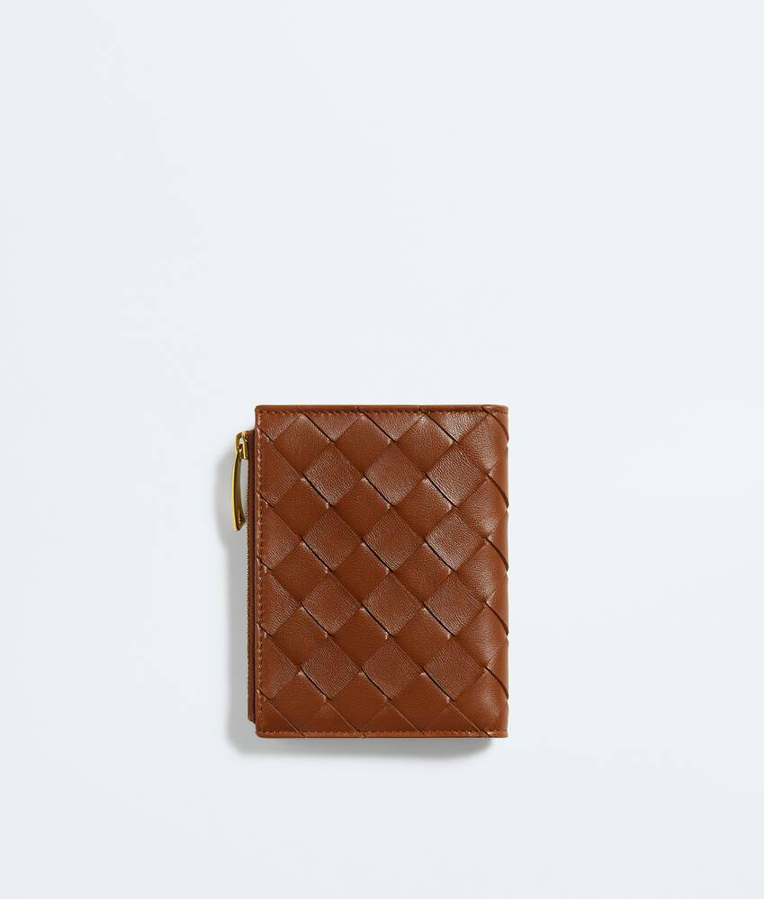 Women's Intrecciato Small Bi-Fold Wallet in Tannin Bottega Veneta United States EN - Image 3