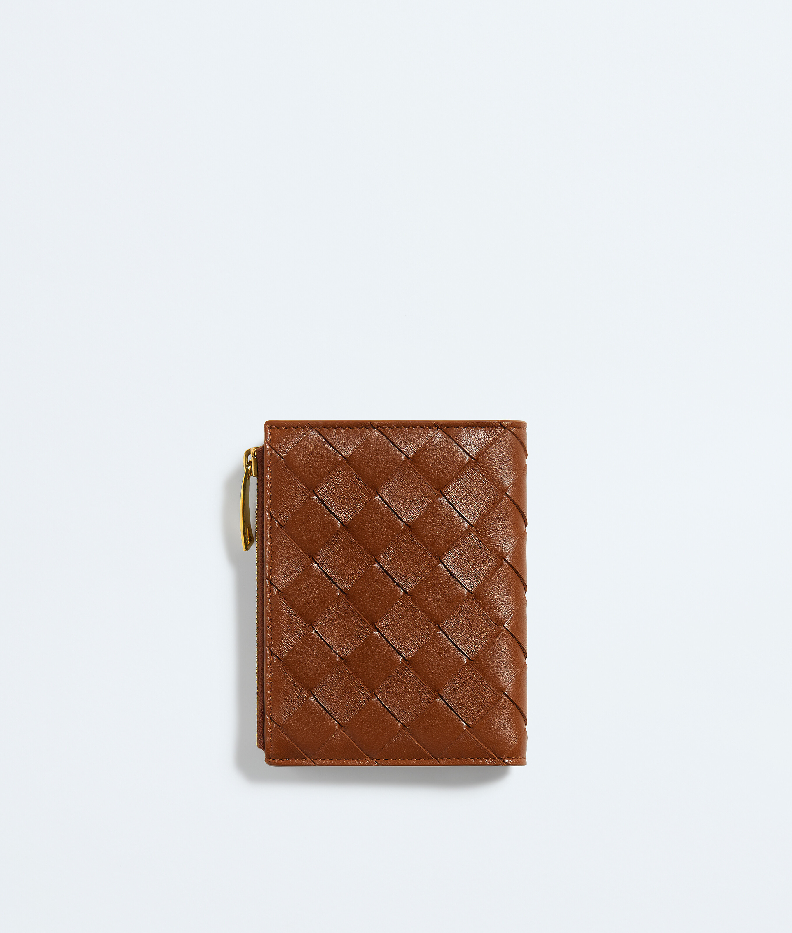 Women's Intrecciato Small Bi-Fold Wallet in Tannin Bottega Veneta Belgium EN - Image 3