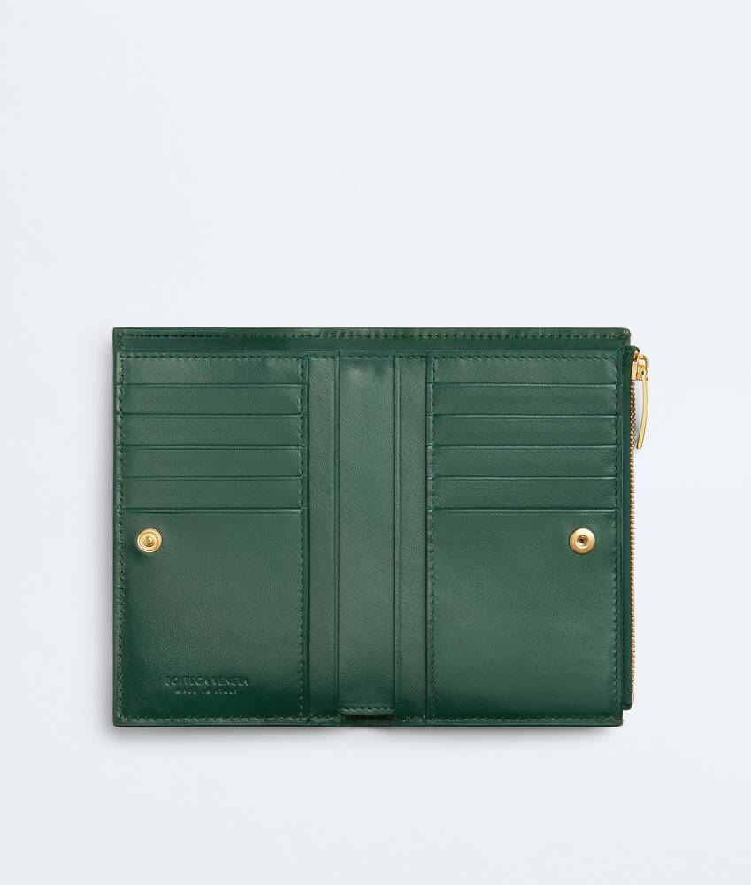 Women's Cassette Medium Bi-Fold Wallet in Emerald green Bottega Veneta Japan EN - Image 2