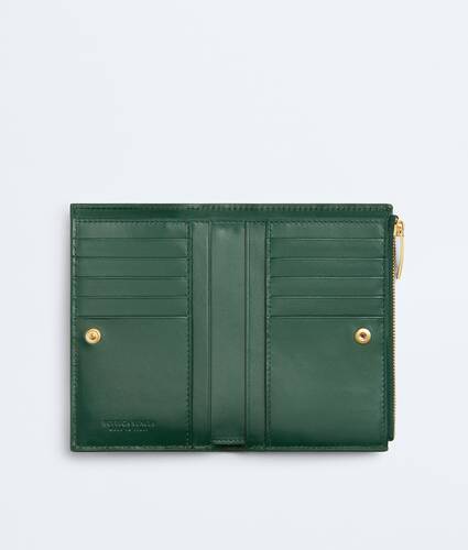 Women's Cassette Medium Bi-Fold Wallet in Emerald green Bottega Veneta Malaysia EN - Image 2