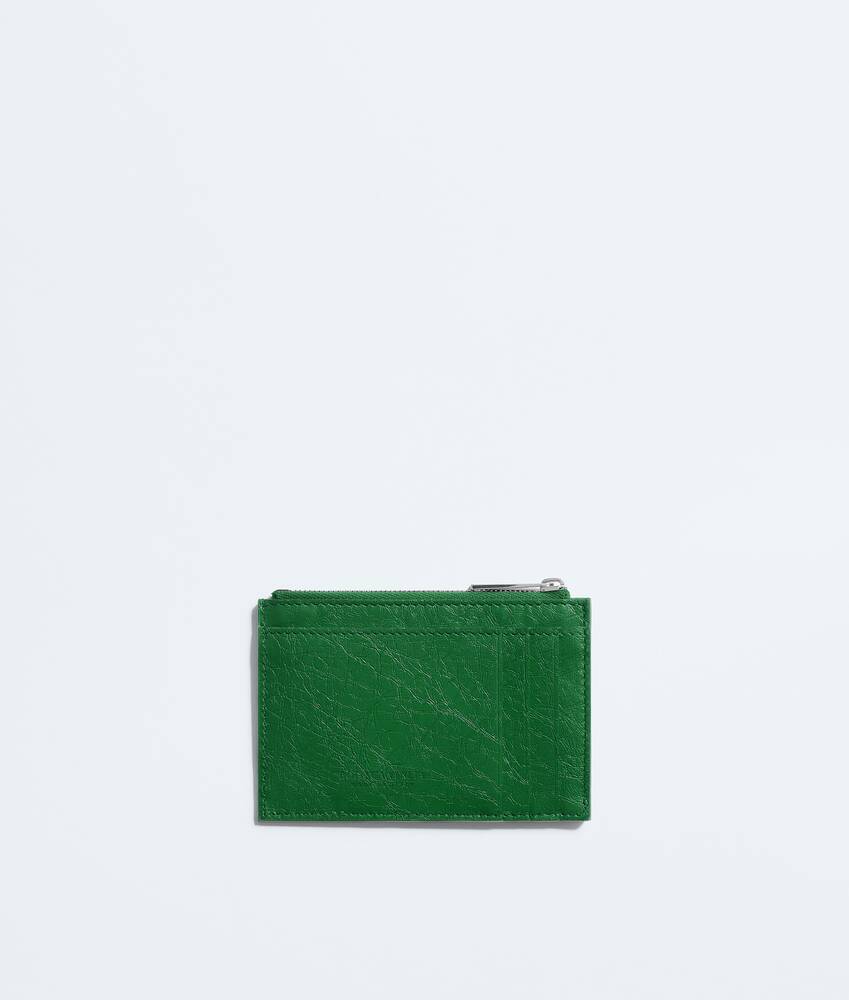 Men's Woven Mycelium Zipped Card Case  in Shamrock Bottega Veneta Croatia EN - Image 3