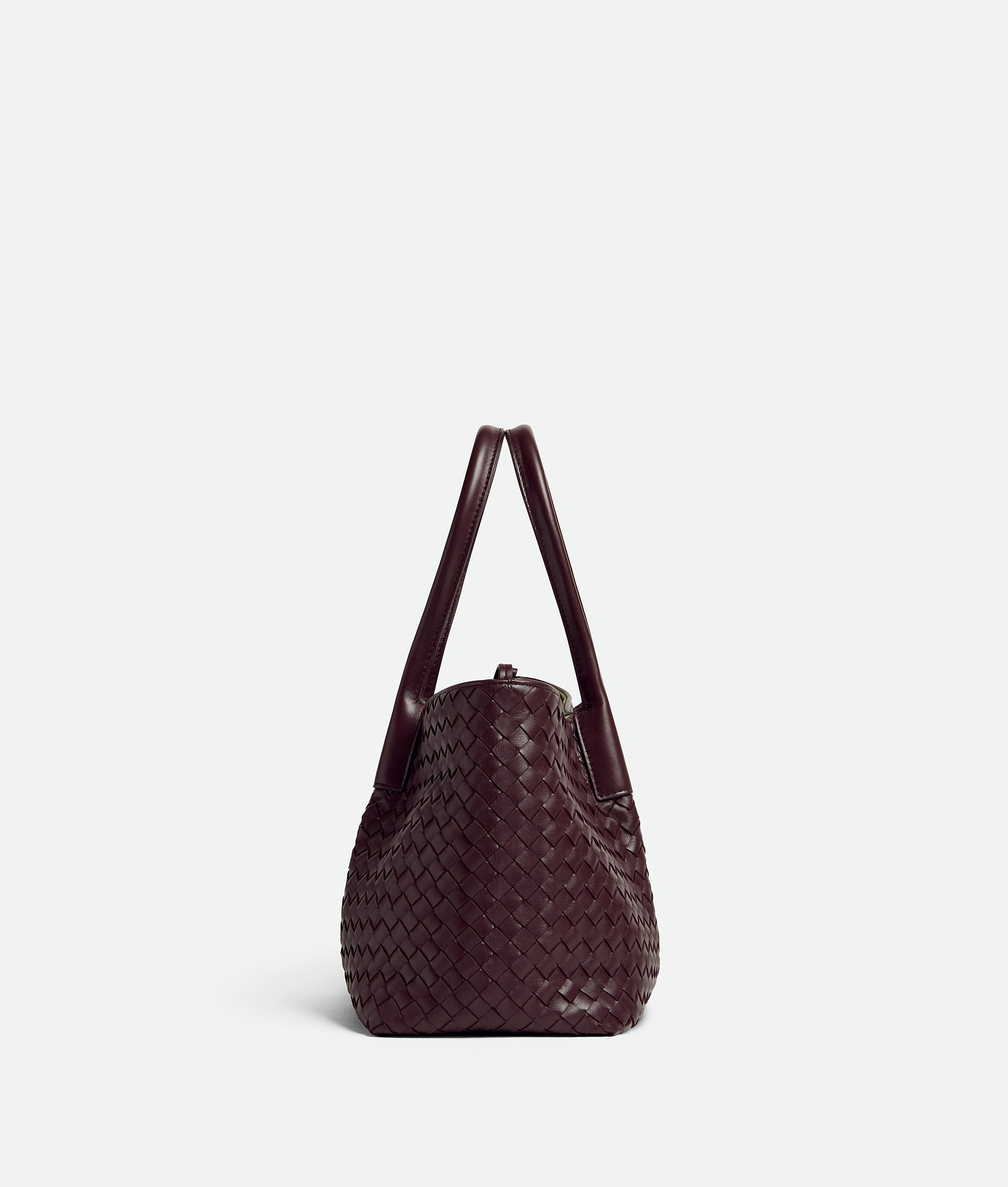 Bottega Veneta Leather Reversible Pinacoteca Tote Bag In Burgundy