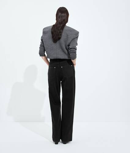Faded Black Wide Leg Jeans
