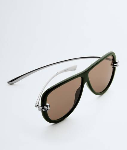 Knot Aviator-Sonnenbrille in Green brown Bottega Veneta Schweiz DE - Image 3