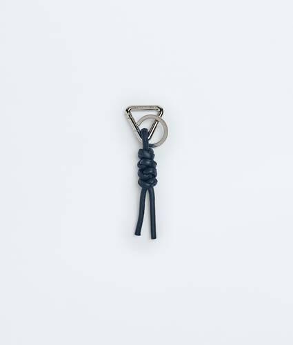 Men's Triangle Knot Key Ring in Denim Bottega Veneta Qatar EN - Image 1