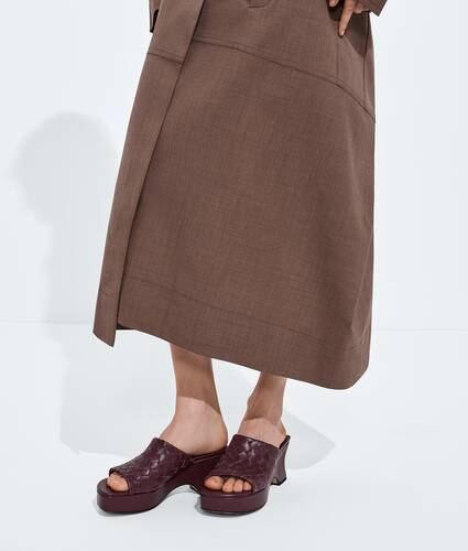 Women's Rosita Wedge Mule in Deep mahogany Bottega Veneta Slovakia EN - Image 2