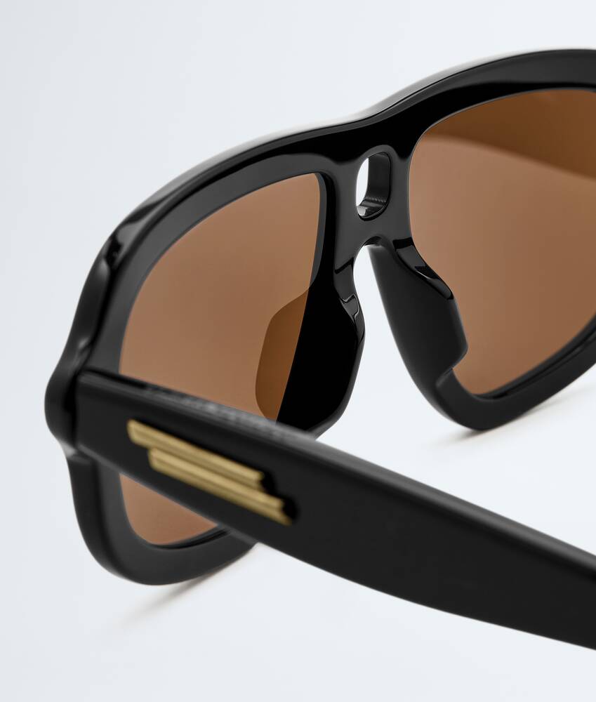 Occhiali da sole aviator Sophia Ribbon in Black/brown Bottega Veneta Italia IT - Image 4