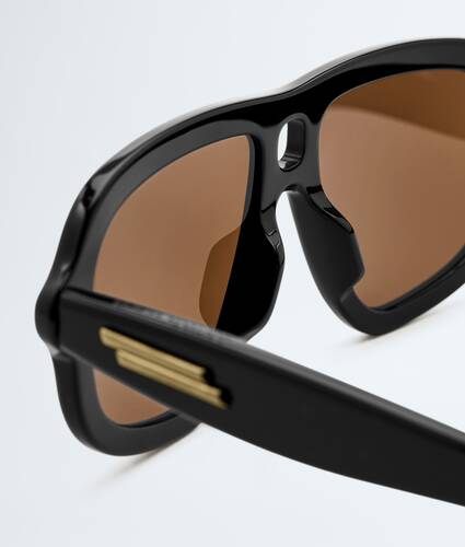 Occhiali da sole aviator Sophia Ribbon in Black/brown Bottega Veneta Italia IT - Image 4