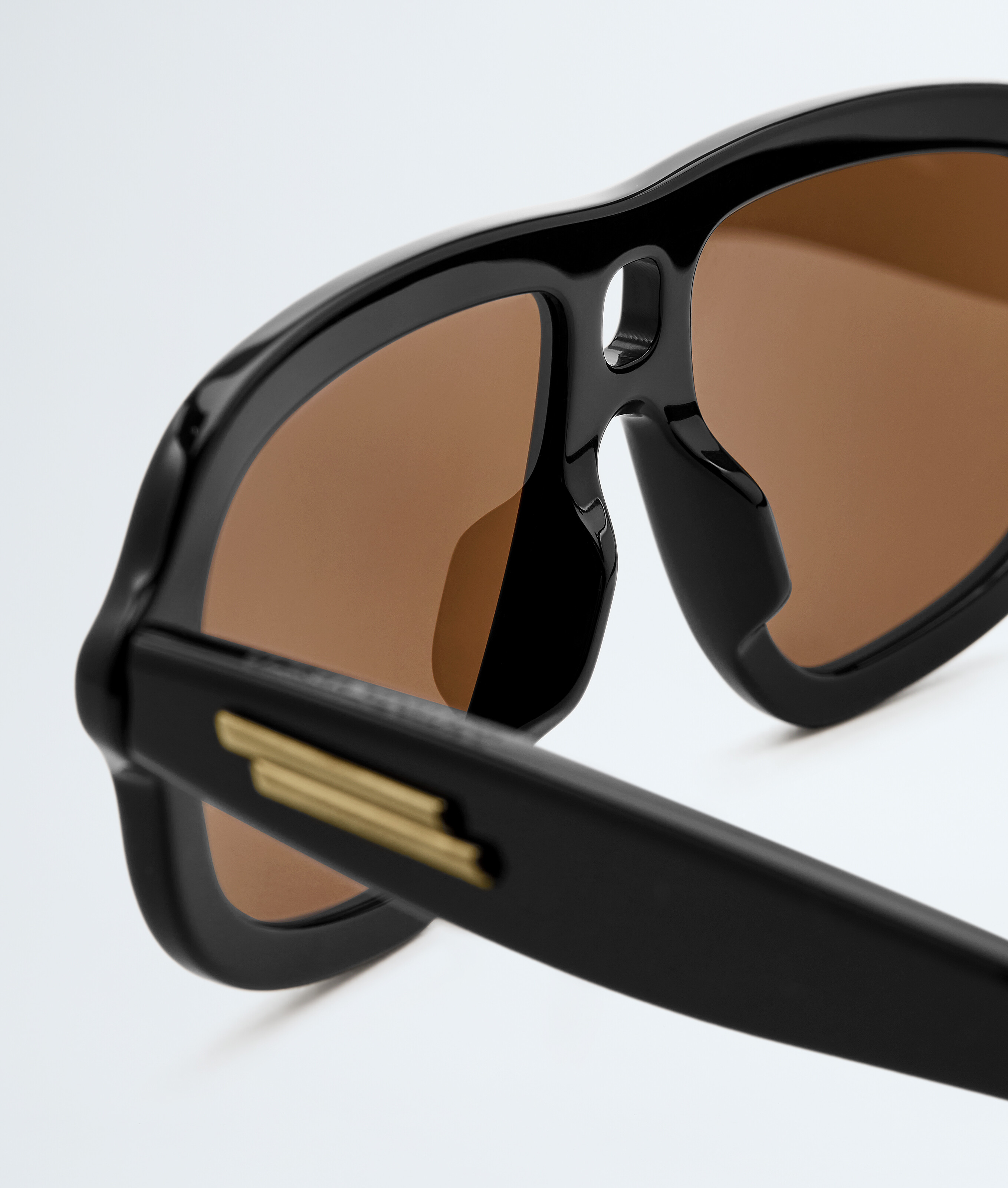 Sophia Ribbon Aviator Sunglasses in Black/brown Bottega Veneta Luxembourg EN - Image 4