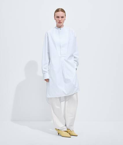 Women's Compact Cotton Poplin Shirt in White Bottega Veneta Estonia EN - Image 1