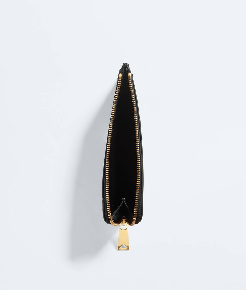Women's Intrecciato L-Zipped Card Case in Black Bottega Veneta Taiwan EN - Image 2