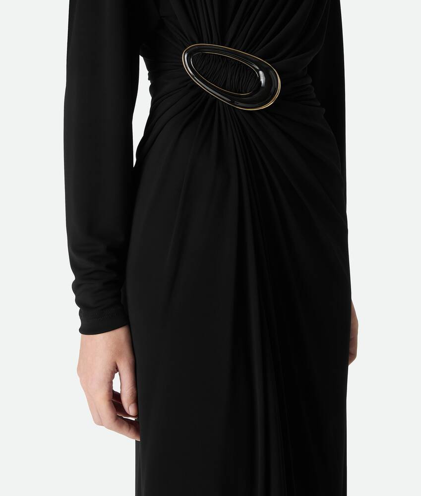Bottega Veneta Crepe Viscose Jersey Dress - Black - Women - 2 Bottega Veneta Crepe Viscose Jersey Dress - Black - Women - 2