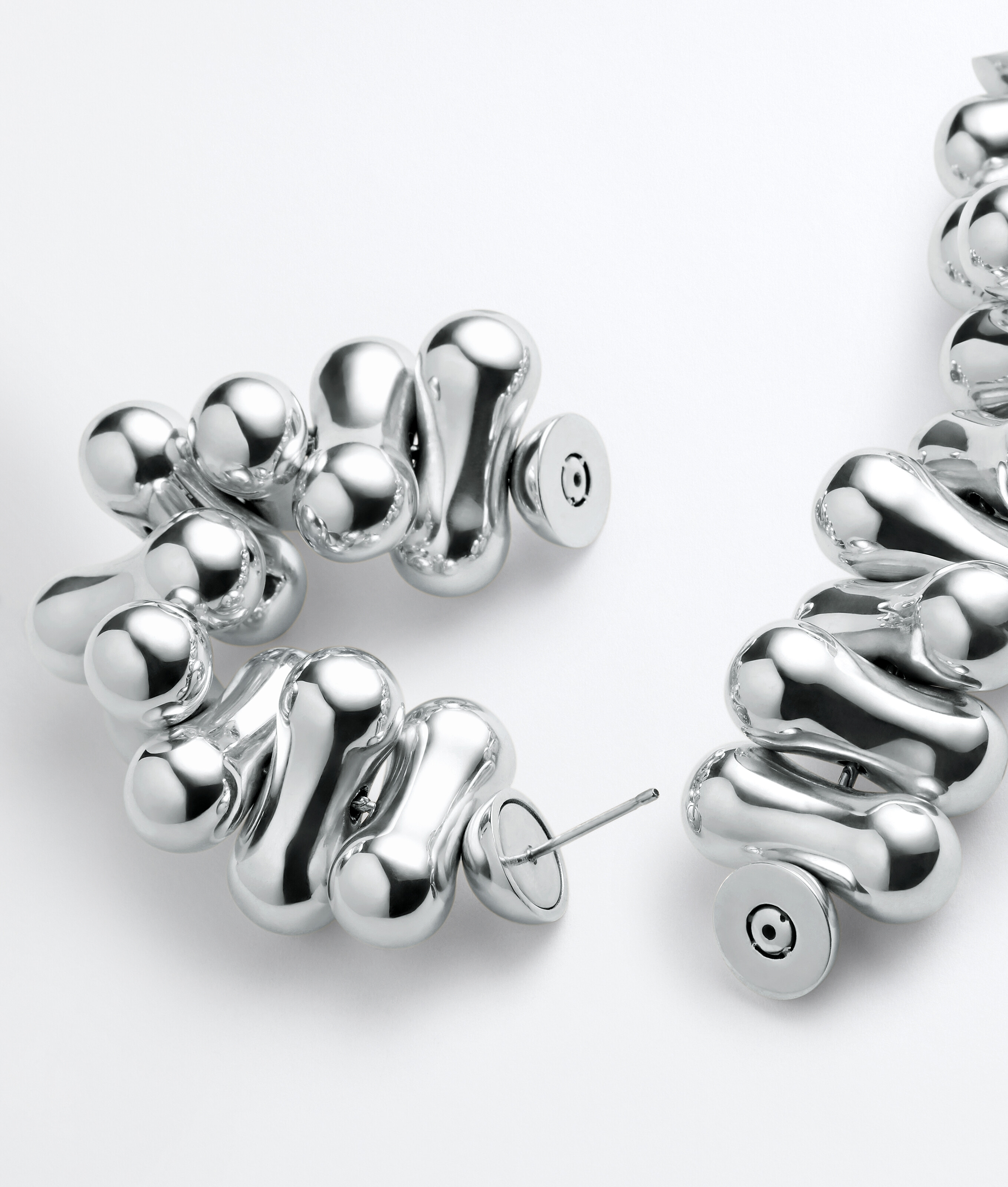 Women's Blown Earrings in Silver Bottega Veneta Luxembourg EN - Image 3