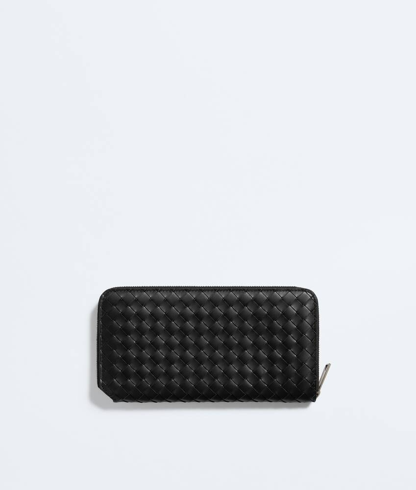 Men's Intrecciato Piccolo Zip-Around Wallet in Black/thunder Bottega Veneta Canada EN - Image 3