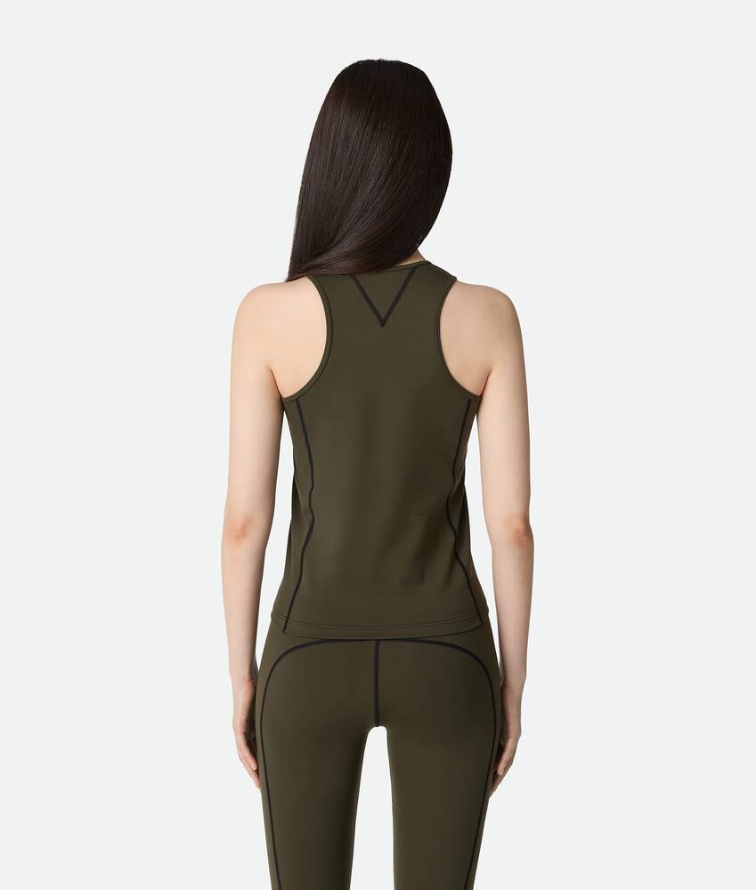 Women's Tech Jersey Tank Top in Rainforest Bottega Veneta Hong Kong SAR China EN - Image 3