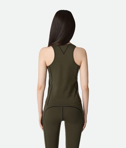Women's Tech Jersey Tank Top in Rainforest Bottega Veneta Hong Kong SAR China EN - Image 3