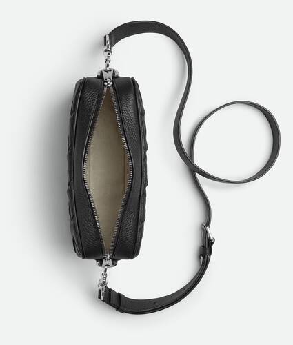 Men's Small Intrecciato Camera Bag in Black Bottega Veneta Japan EN - Image 3