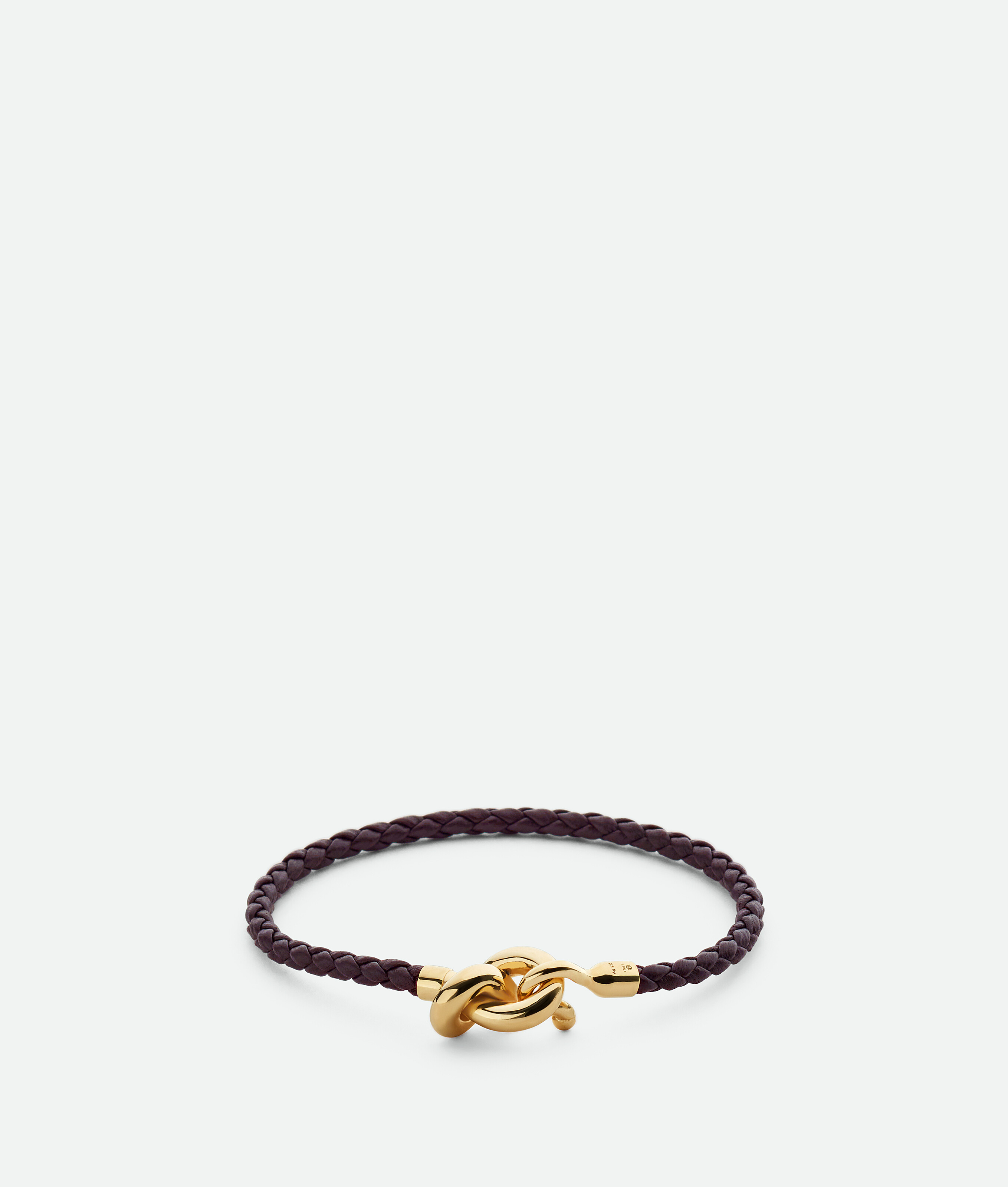 Bottega Veneta Leather Knot Bracelet - Dark Barolo - Woman - S