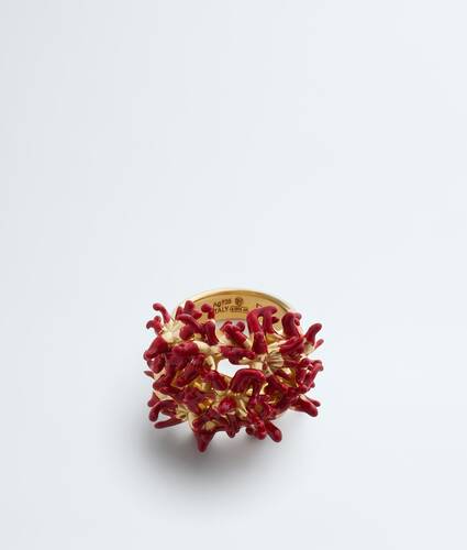 Women's Sea Coral Ring in Cardinal Bottega Veneta Bulgaria EN - Image 1
