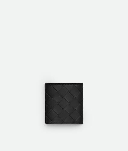 Men's Intrecciato Folded Coin Purse in Nero Bottega Veneta United States EN - Image 3