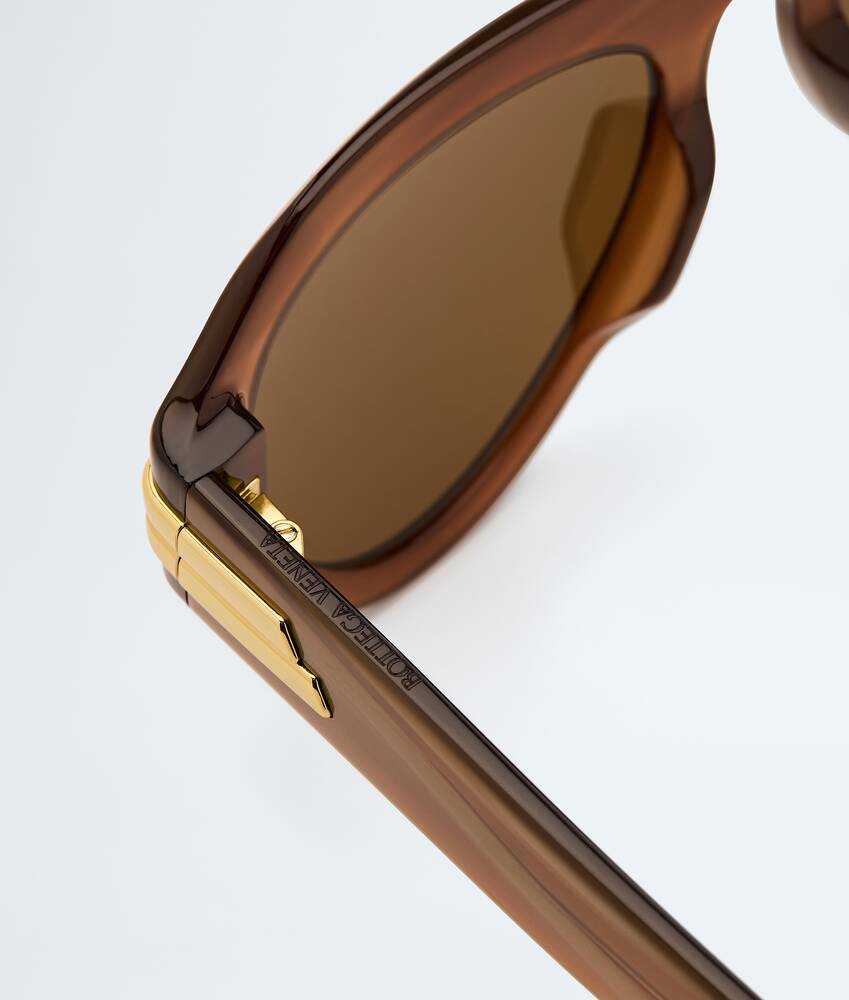 Occhiali da sole aviator Mitre in Brown/brown Bottega Veneta Italia IT - Image 4
