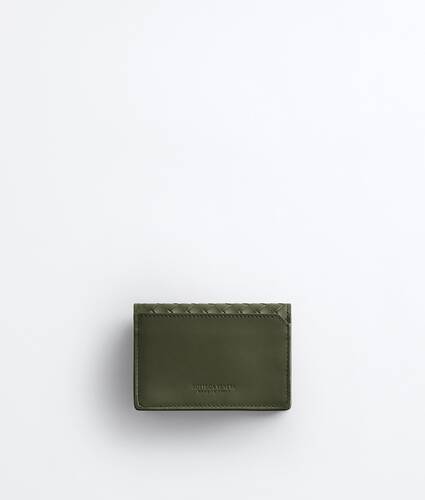 Men's Intrecciato Piccolo Business Card Case  in Bark green/olive oil Bottega Veneta Hong Kong SAR China EN - Image 3