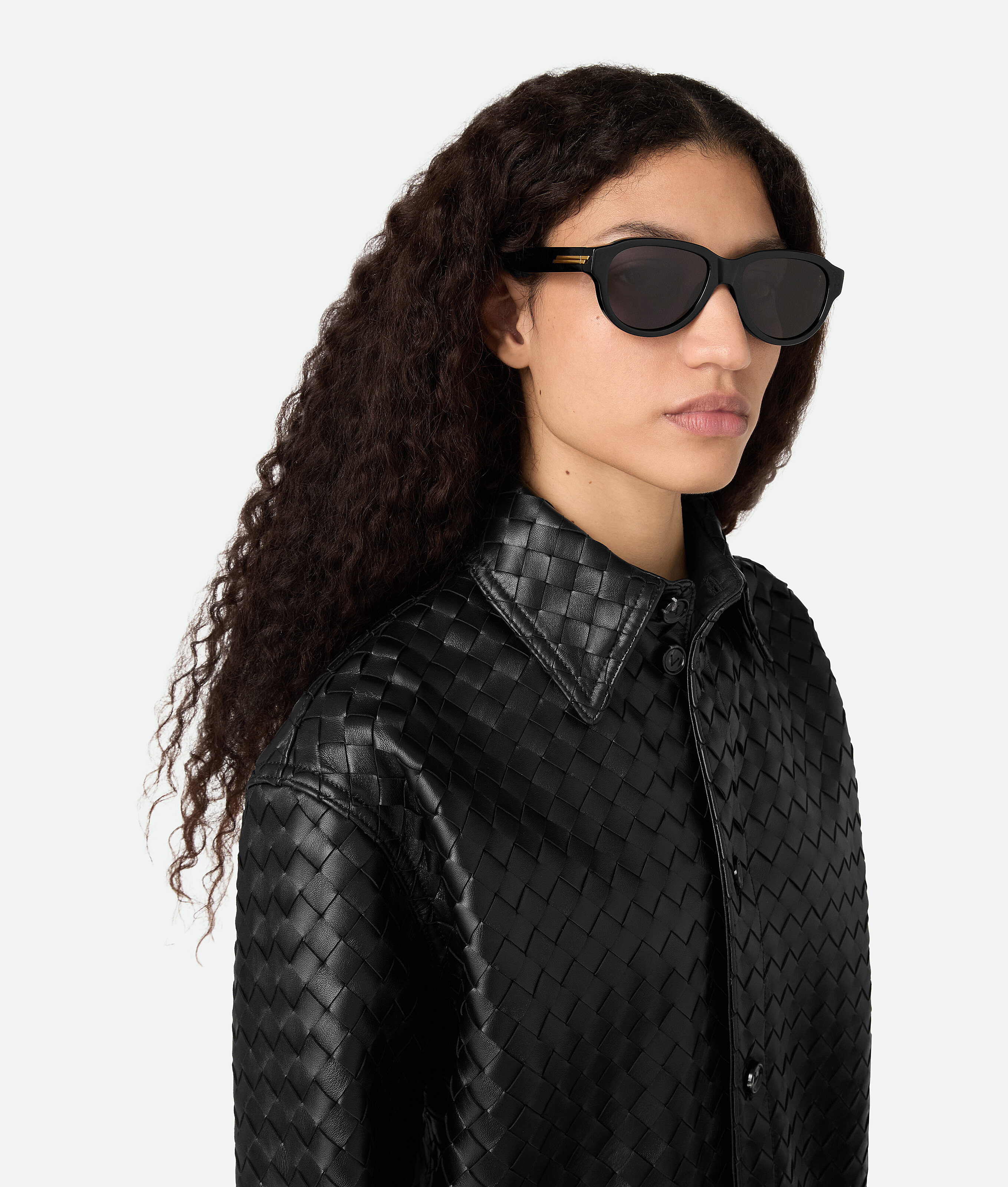 Bottega Veneta Classic Aviator Sunglasses In Black
