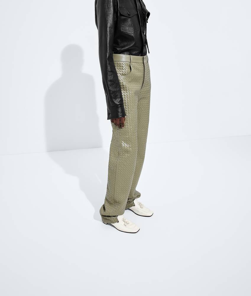 Women's Intrecciato Leather Pants in Tarragon Bottega Veneta Czechia EN - Image 2