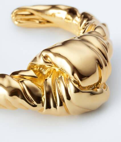 Women's Large Knot Cuff Bracelet in Yellow gold Bottega Veneta Bulgaria EN - Image 4