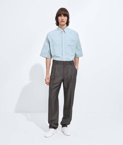 Men's Wool And Mohair Pants in Desert/gray melange Bottega Veneta Latvia EN - Image 1