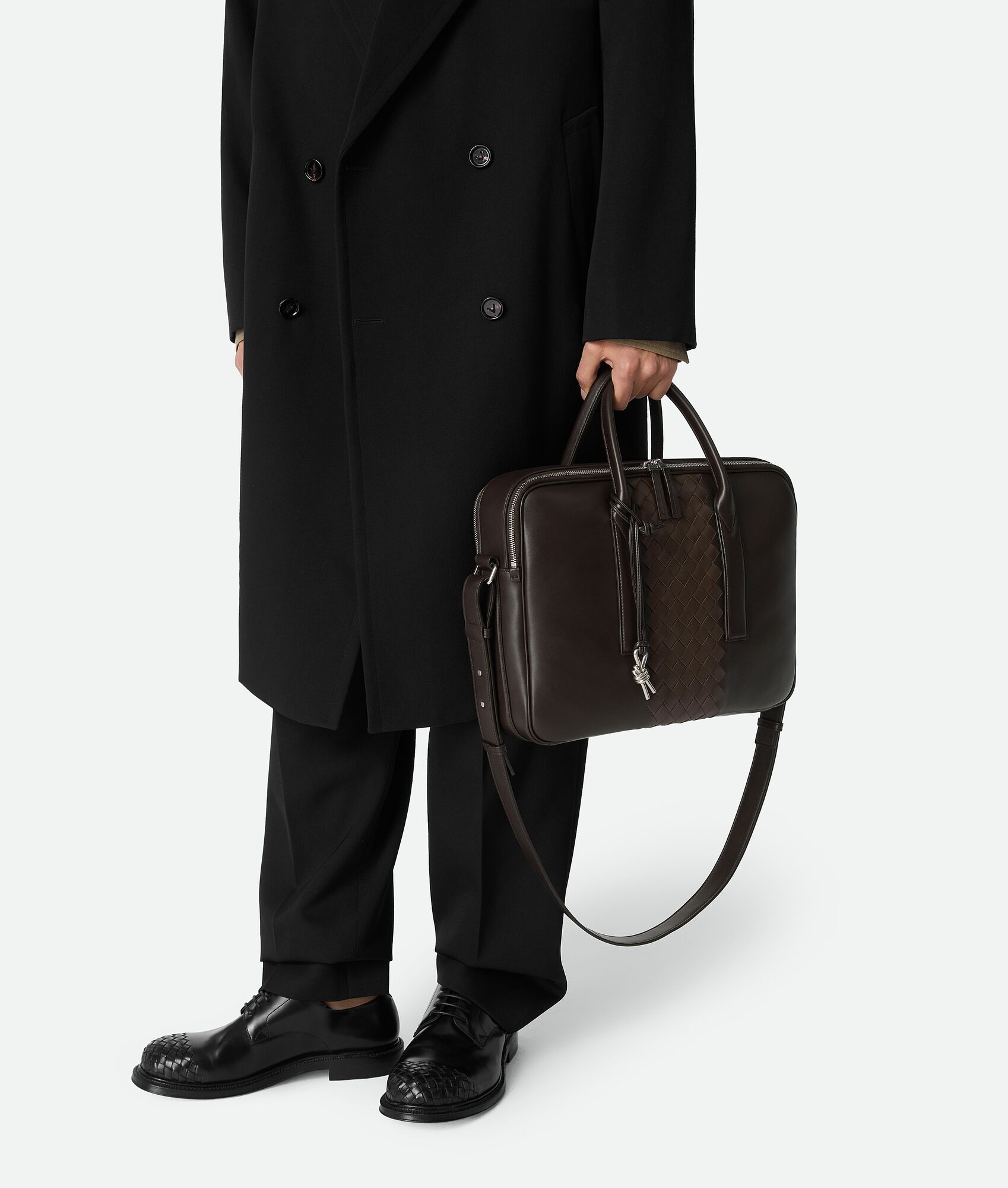 Men's Getaway Briefcase in Fondant/old wood | Bottega Veneta TH