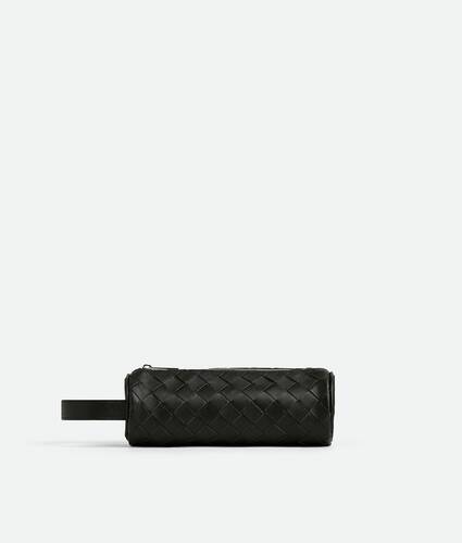 Intrecciato Cylinder Pencil Case in Black Bottega Veneta United States EN - Image 1