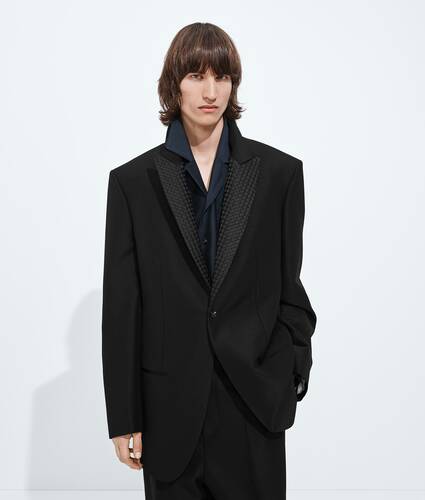 Men's Mohair And Wool Jacket  in Double black Bottega Veneta Portugal EN - Image 1