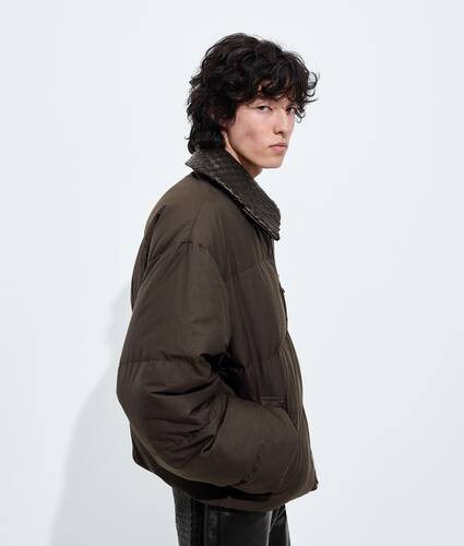 Men's Cotton and Nylon Twill Puffer Jacket in Wenge Bottega Veneta Hong Kong SAR China EN - Image 2