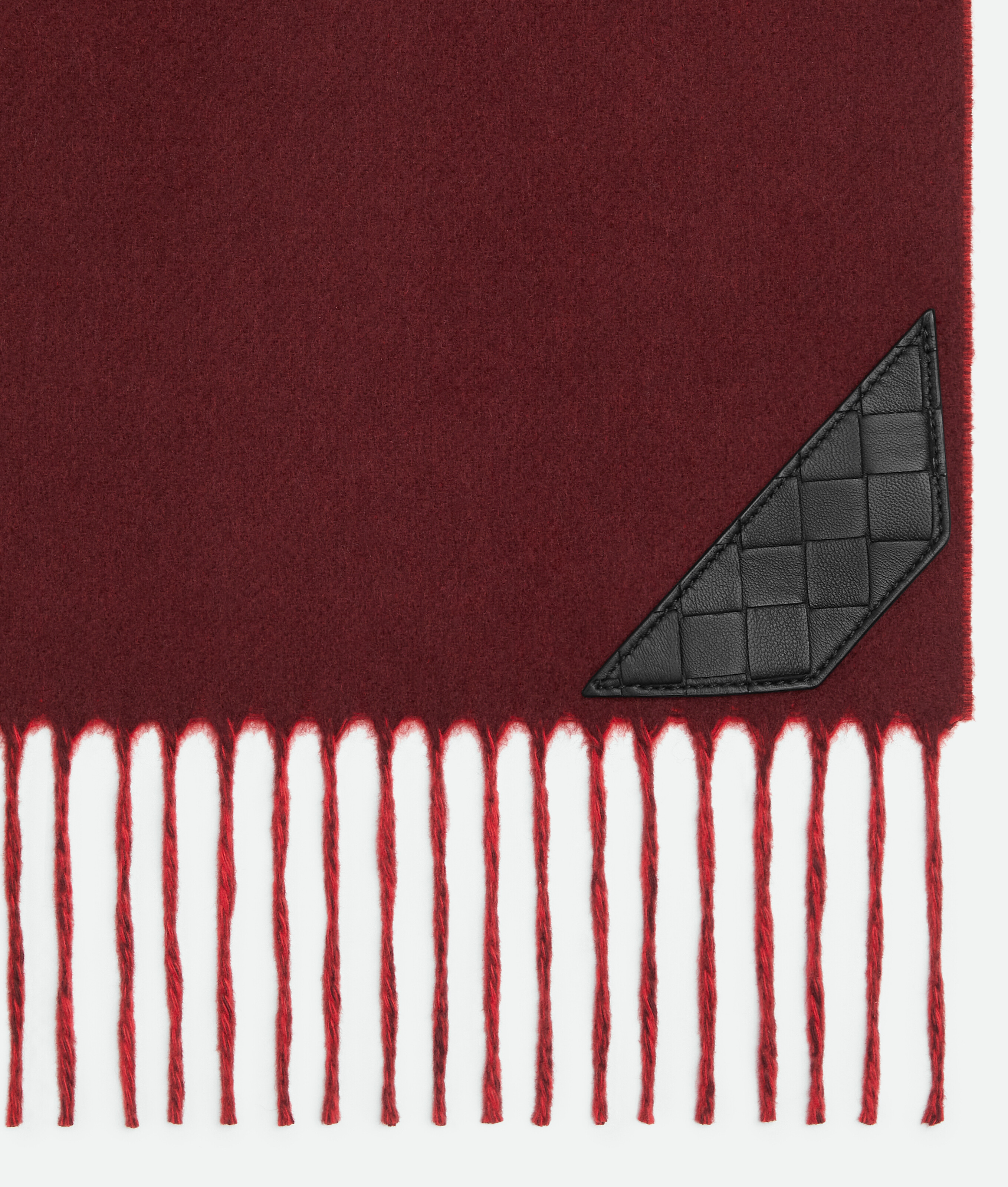 Bottega Veneta Foulard En Cachemire Bicolore In Red