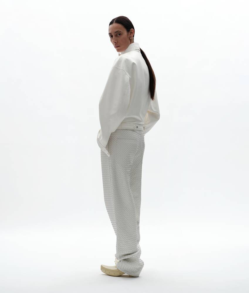 Women's Papery Leather Blouson in White Bottega Veneta Sweden EN - Image 2