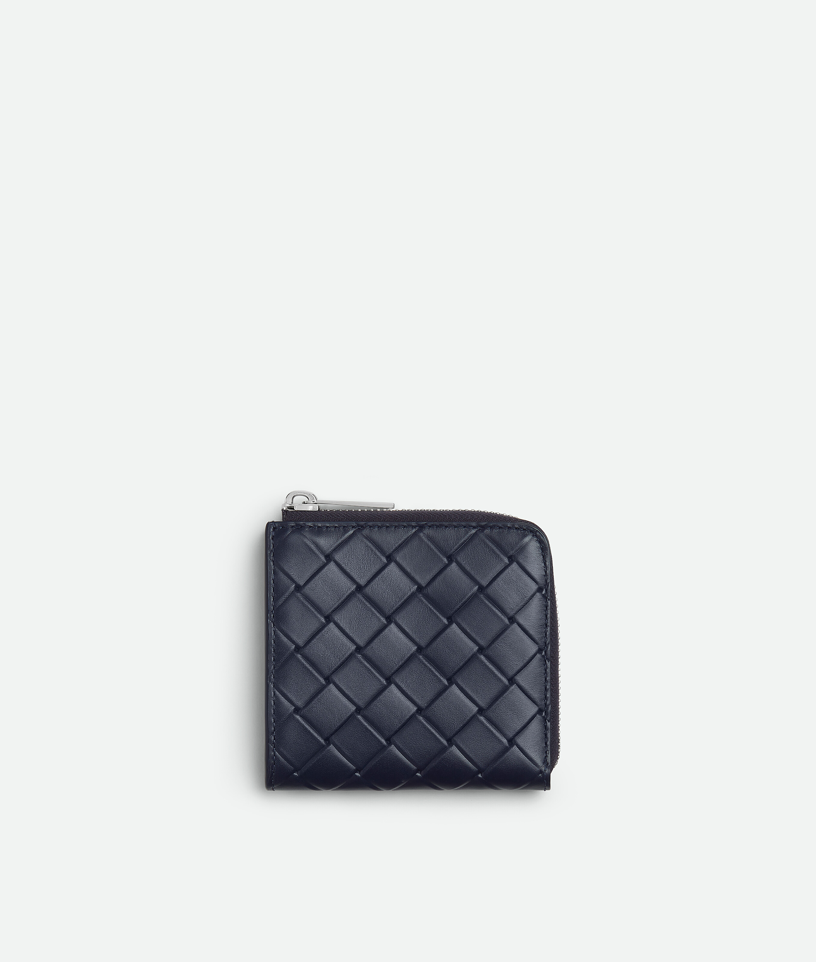Intrecciato Stamp Square Zip Around Wallet